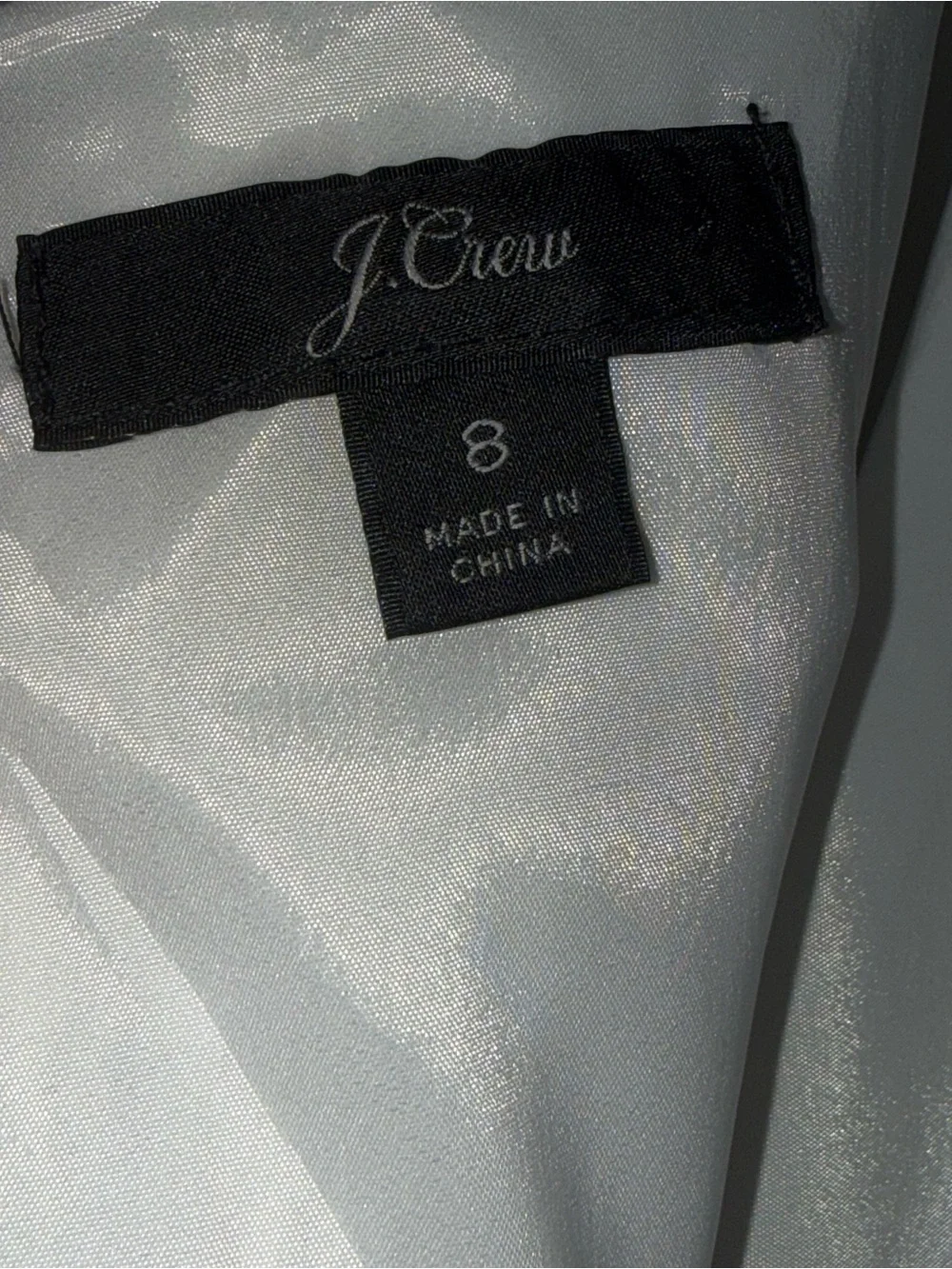 J. Crew Navy and White Gingham Midi Dress